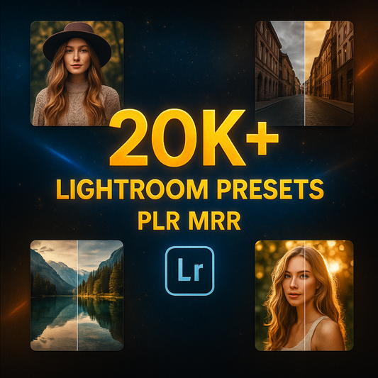 20,000 Lightroom Presets Mega Bundle | PLR & MRR | Film, VSCO, Gym, Wedding & More
