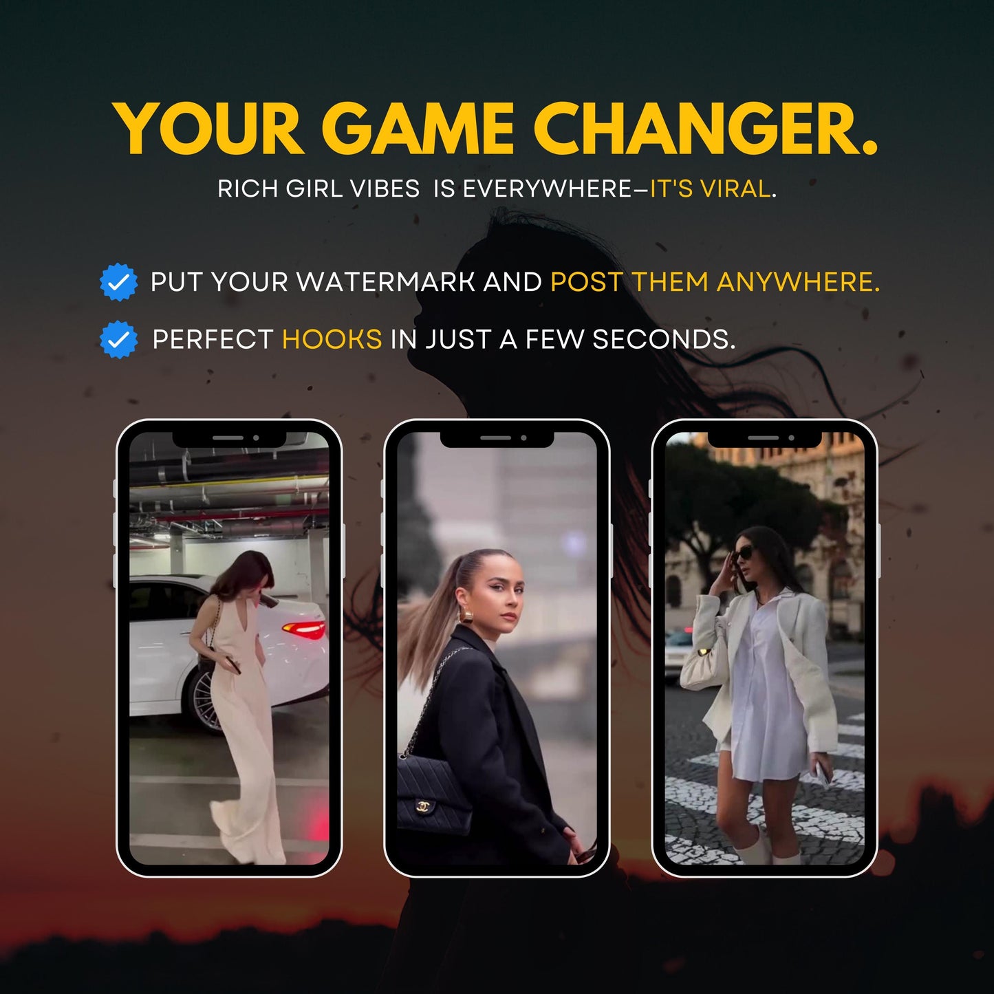 500 Rich Luxury Women Reels PLR MRR, IG Reels, Faceless Reels, Reels Bundle, Faceless Videos, Tiktok Reels, Instagram Faceless Reels Mrr Plr