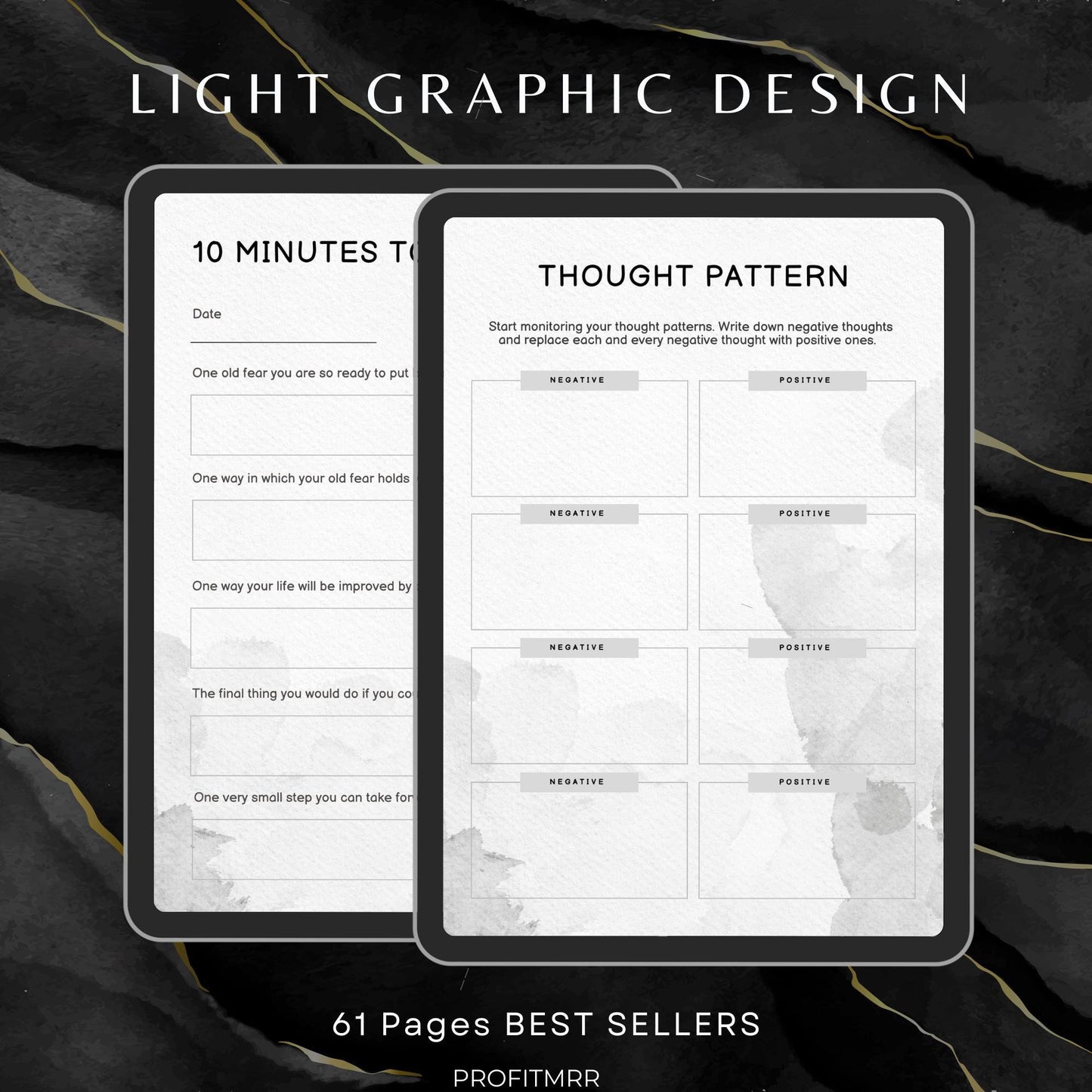 Premium Manifestation Planner with PLR & MRR, Canva Templates, Self Care Journal, Habit Tracker, Daily Gratitude, Digital Planners