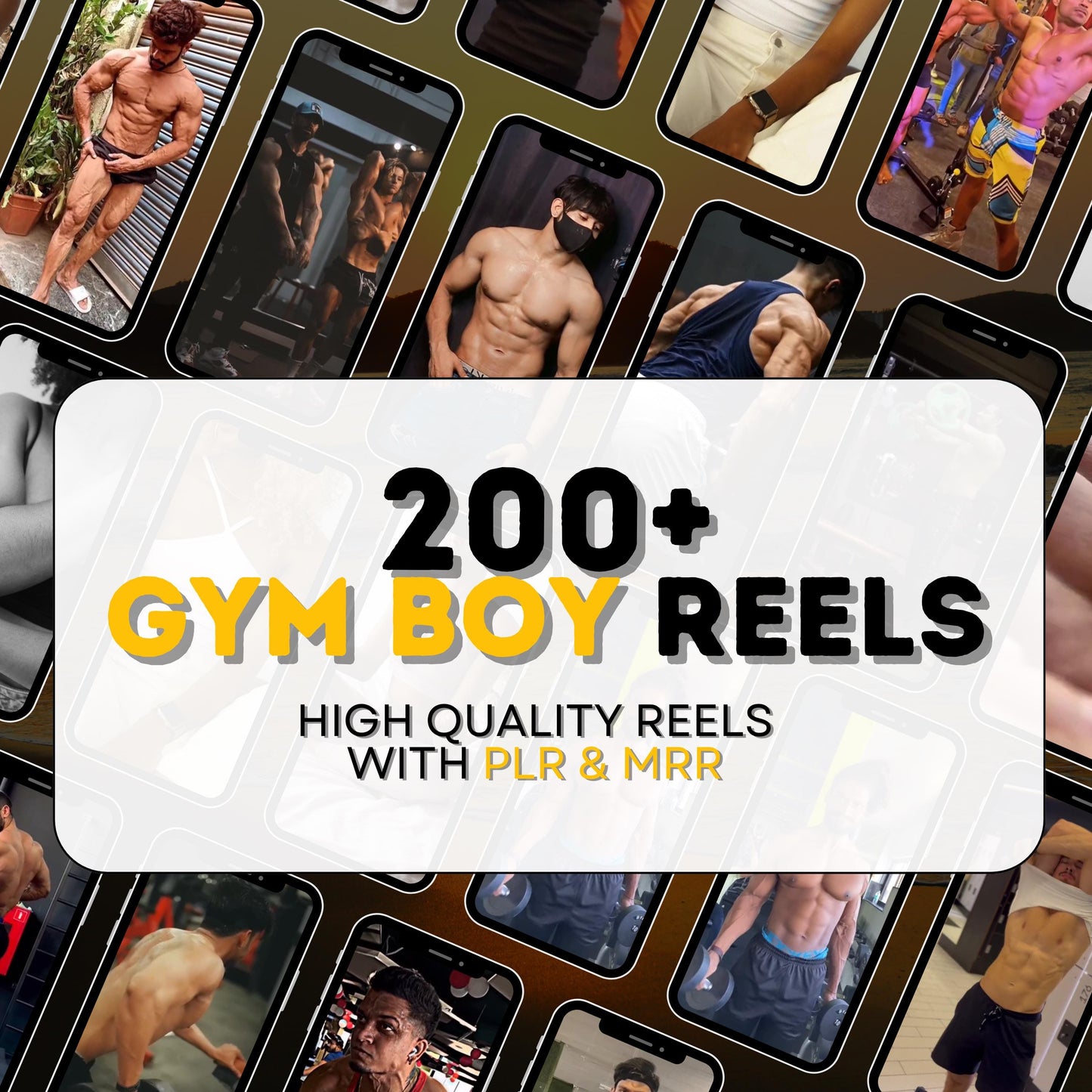 200 Gym Bros Viral Reels | PLR MRR | Fitness Motivation Videos | Faceless Workout Content | Resell & Monetize | TikTok, Instagram, YouTube