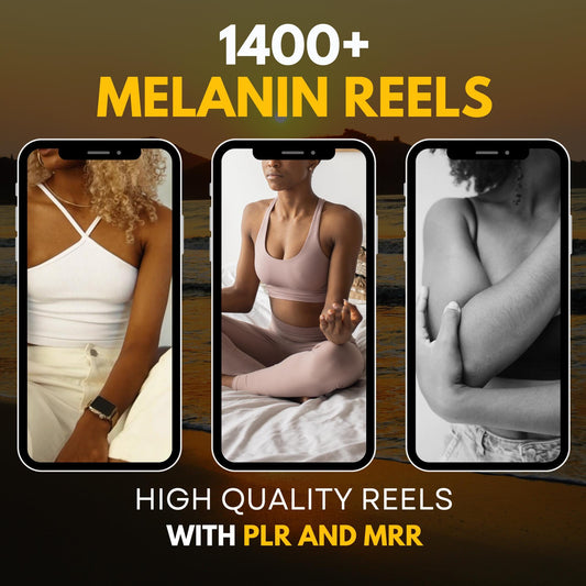 1400+ Melanin Faceless Reels PLR MRR Viral Aesthetic Video Content for TikTok Instagram Reels YouTube Digital Marketing and Social Growth