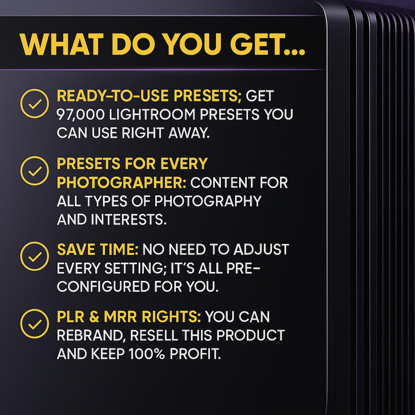 97,000 Lightroom Presets Bundle: PLR MRR Photo Editing Digital Download