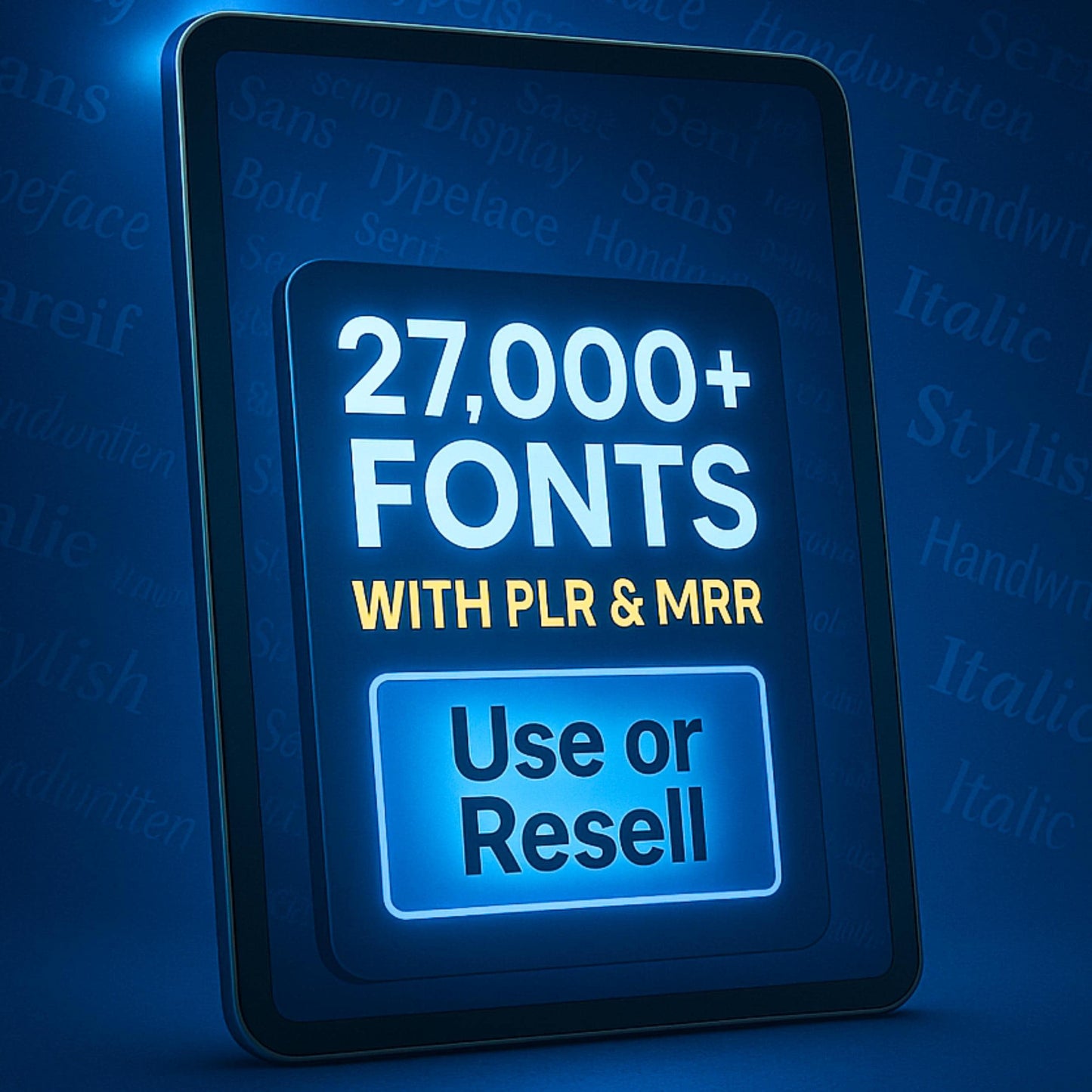 27000 Fonts Mega Bundle: PLR & MRR Resell Rights, Commercial Use