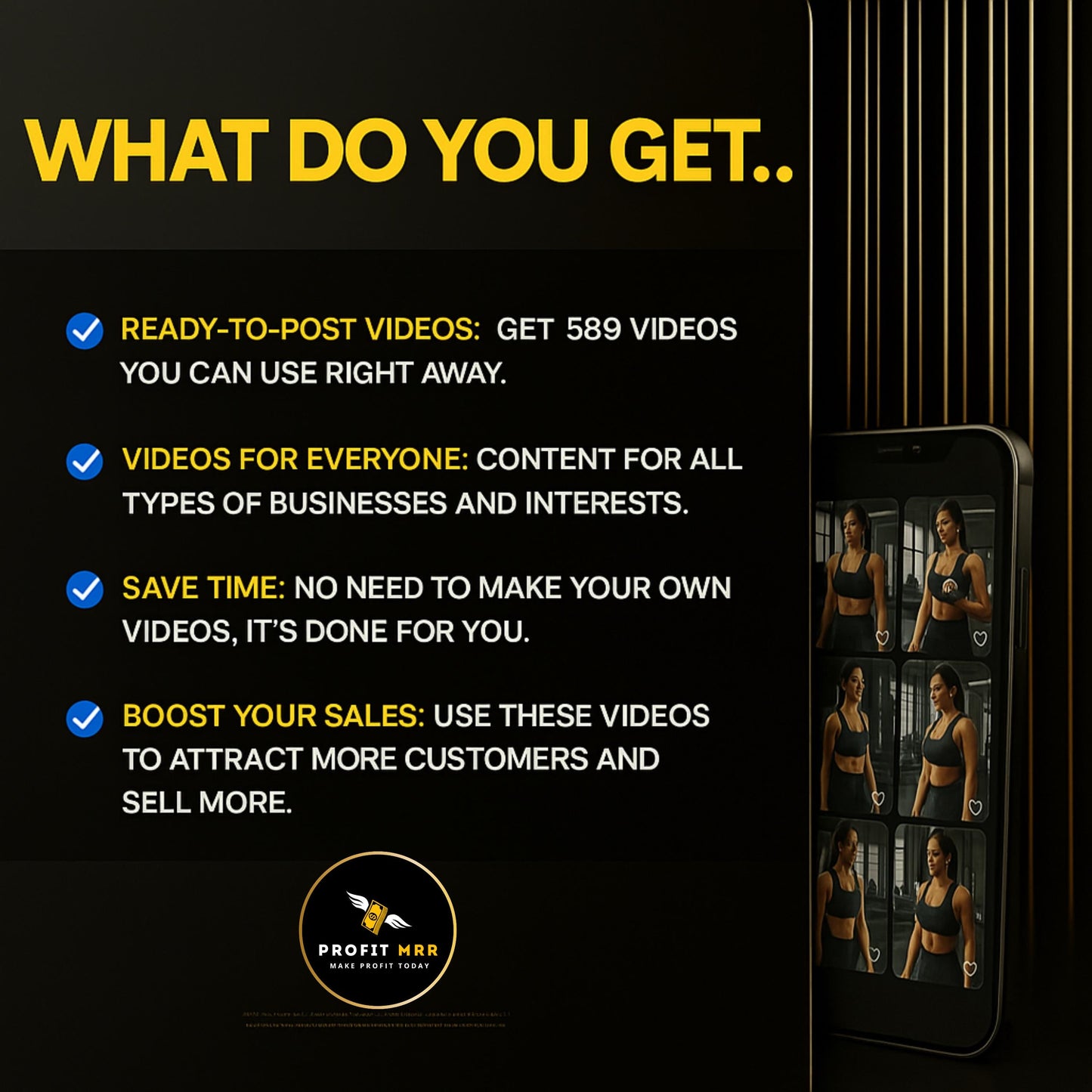 589 Gym Girls Viral Fitness Reels, TikTok Instagram YouTube Videos, PLR MRR, Digital Content, Resell Rights, Passive Income, Social Media