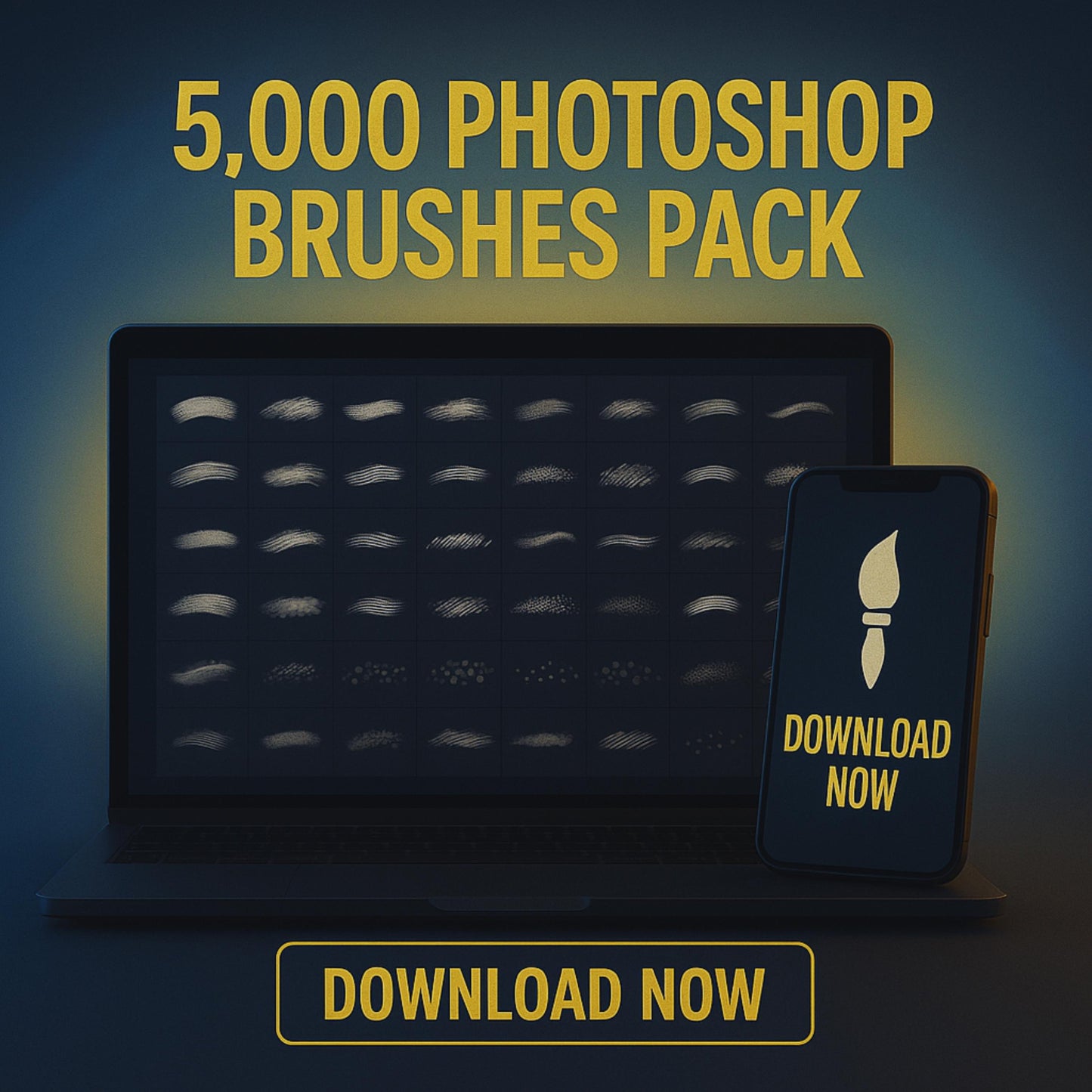 5000 Photoshop Brushes: PLR/MRR Digital Art Toolkit Digital Download
