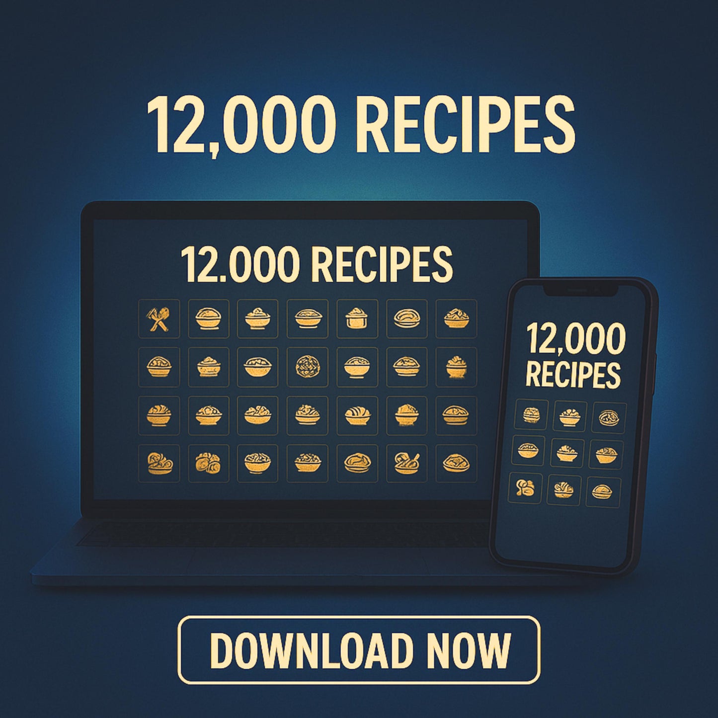 12,000 Recipes PLR MRR: Digital Cookbook Collection (Digital Download))