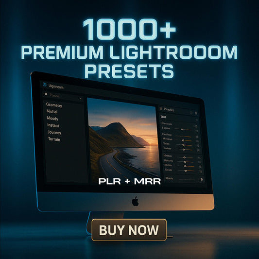 1000+ Lightroom Presets Bundle: Vintage, Fashion, HDR - PLR/MRR