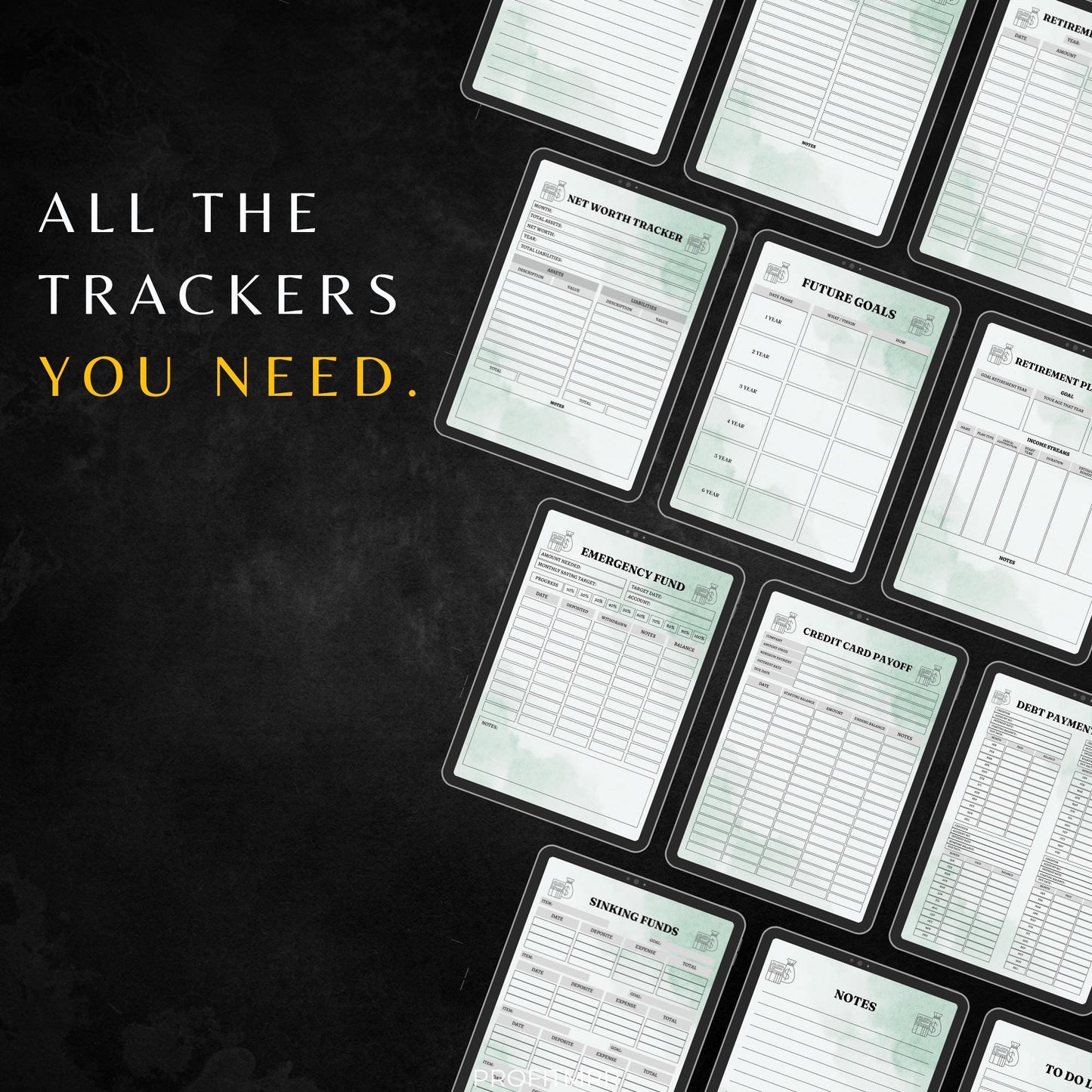 Budget Trackers PLR MRR, Canva Template Plr, Monthly Budget, Yearly Budget, Digital Planners, Savings Tracker, Goal Tracker, Free Guides