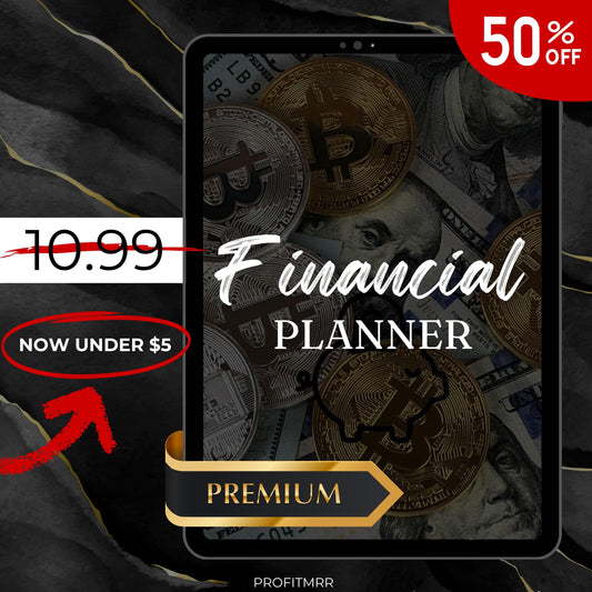 Financial Planner with PLR & MRR, Canva Templates, Money Management Tools, Savings Tracker Plr, PLR Budget Trackers, Plr Planners Product