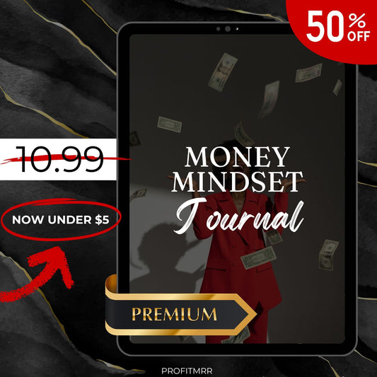 Money Mindset Journal PLR & MRR, Plr Canva Templates, Savings Tracker, Money Trackers, Savings Challenges, Plr Planners, Habit Tracker Plr