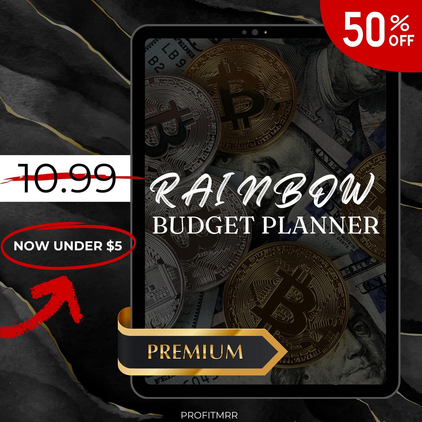 Rainbow Budget Planner PLR & MRR, Plr Canva Templates, Budget Trackers Plr, Plr Planners, Habit Tracker, Financial Planner,Bill Subscription