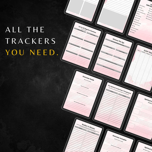 Spiritual Awakening Workbook PLR & MRR, Plr Planners, Plr Canva Templates, Self Care Journal, Habit Tracker, Daily Gratitude,Digital Planner