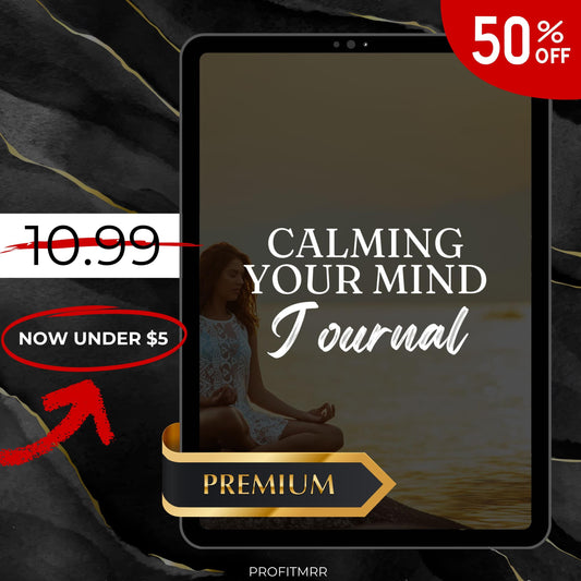 Calming Your Mind Journal with PLR & MRR, Canva Templates, Self Care Journal, Habit Tracker, Daily Gratitude, Digital Planners, Plr Planners