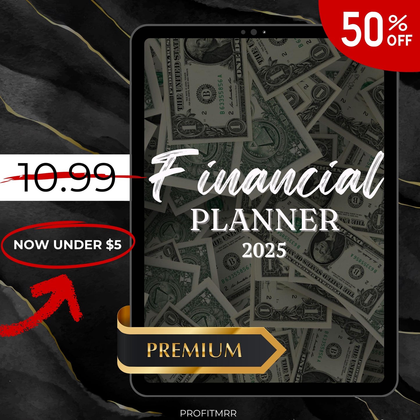 2025 Financial Planner PLR & MRR, Canva Templates, Money Management Tools, Savings Tracker Plr, PLR Budget Trackers, Plr Planners Product