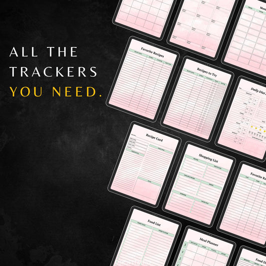 2025 Meal Planner PLR Canva Templates: Fitness & Diet Journal (Digital Download)