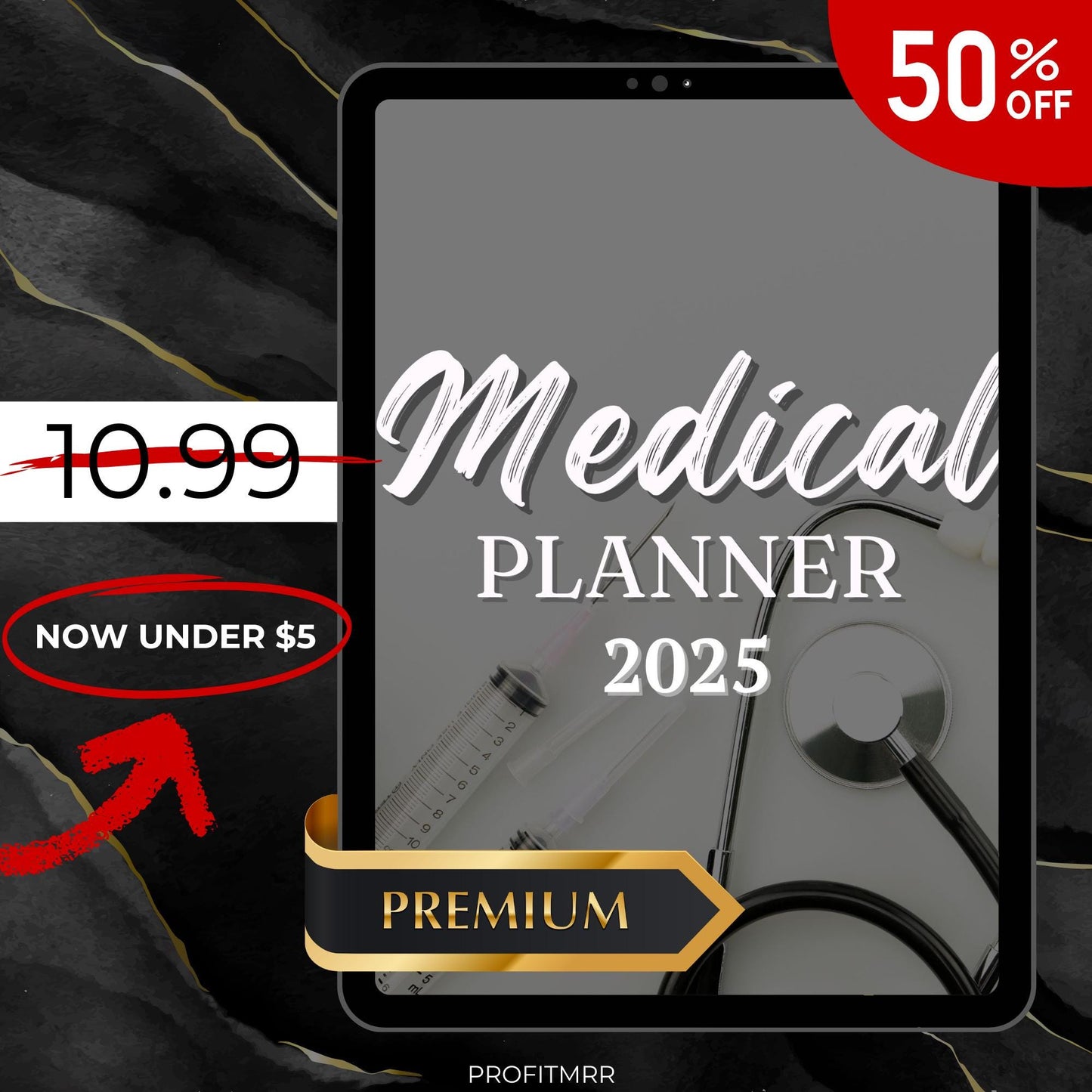 2025 Medical Planner PLR & MRR, Canva Templates, Plr Planners, Habit Tracker, Diet Tracker, Grocery List, Meal Supplements Planner,Printable