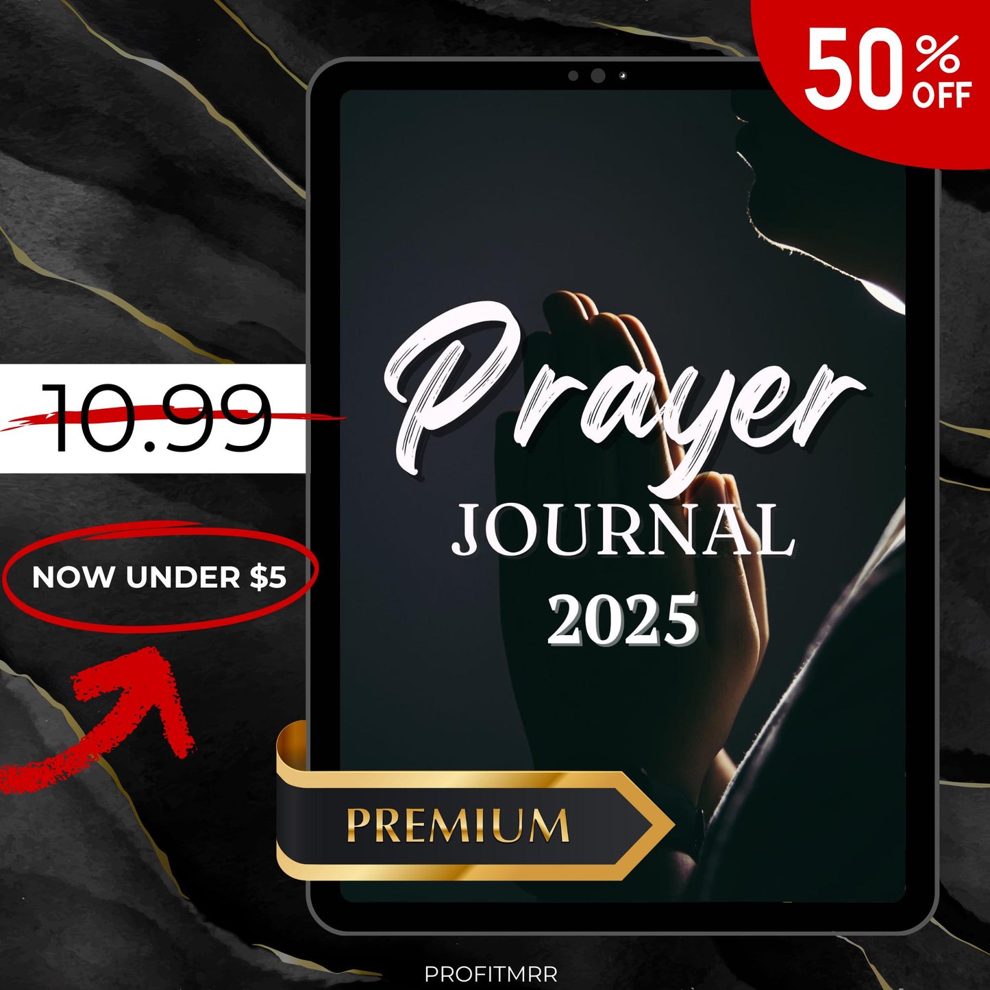2025 Prayer Journal Canva Templates: PLR & MRR, Daily Gratitude (Digital Download