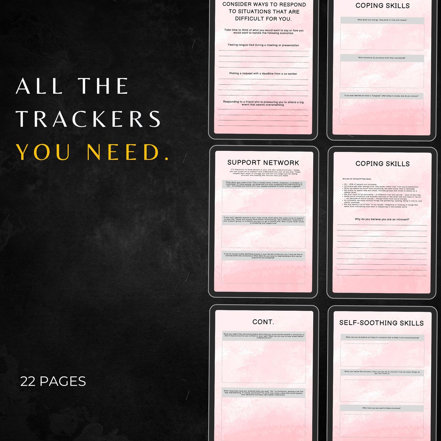 Being an Introvert Journal PLR & MRR, Canva Templates, Self Care Journal, Habit Tracker, Daily Gratitude, Digital Planners, Plr Planners