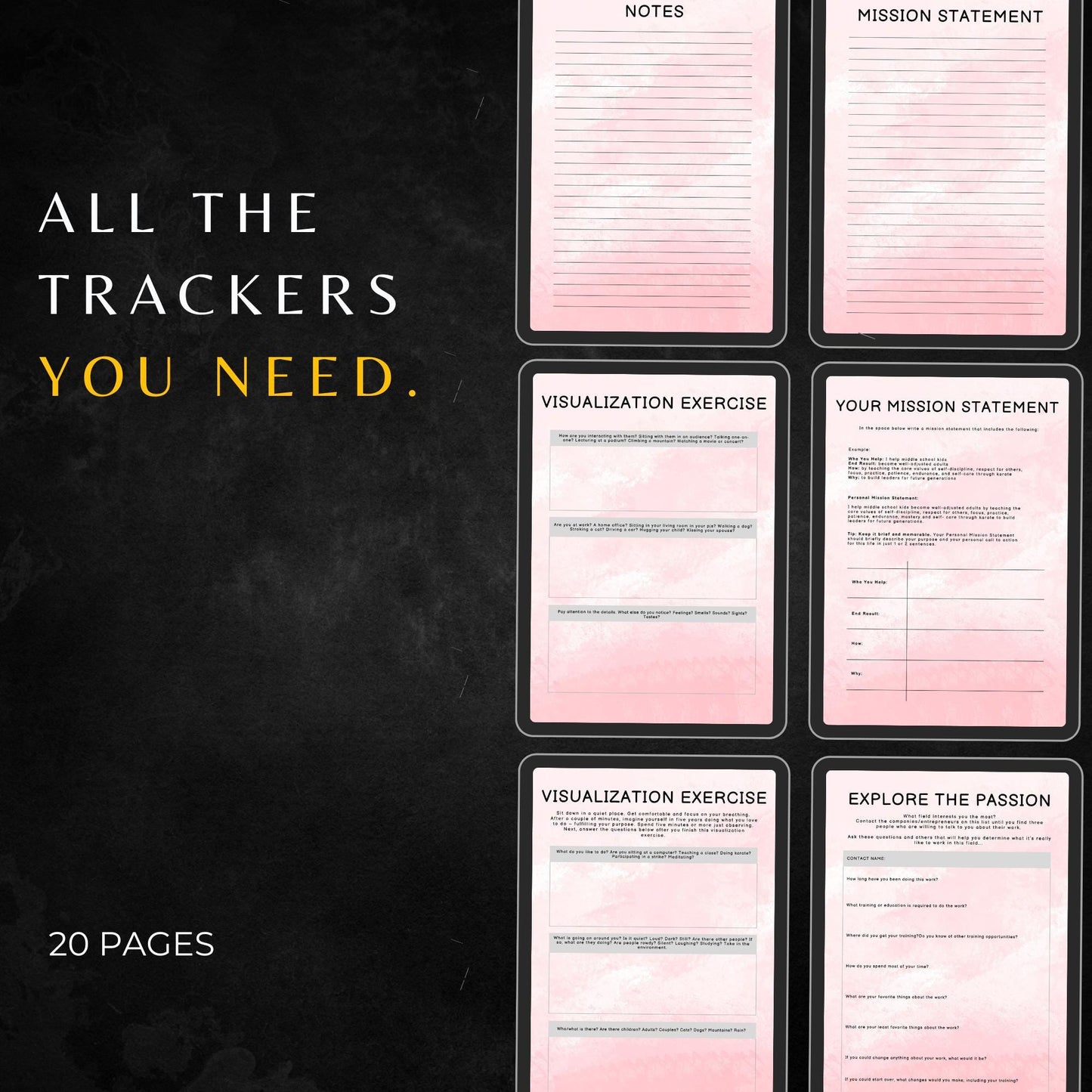 Find Your Passion Planner PLR & MRR, Plr Canva Templates, Self Care Journal, Habit Tracker, Daily Gratitude, Digital Planners, Plr Planners,