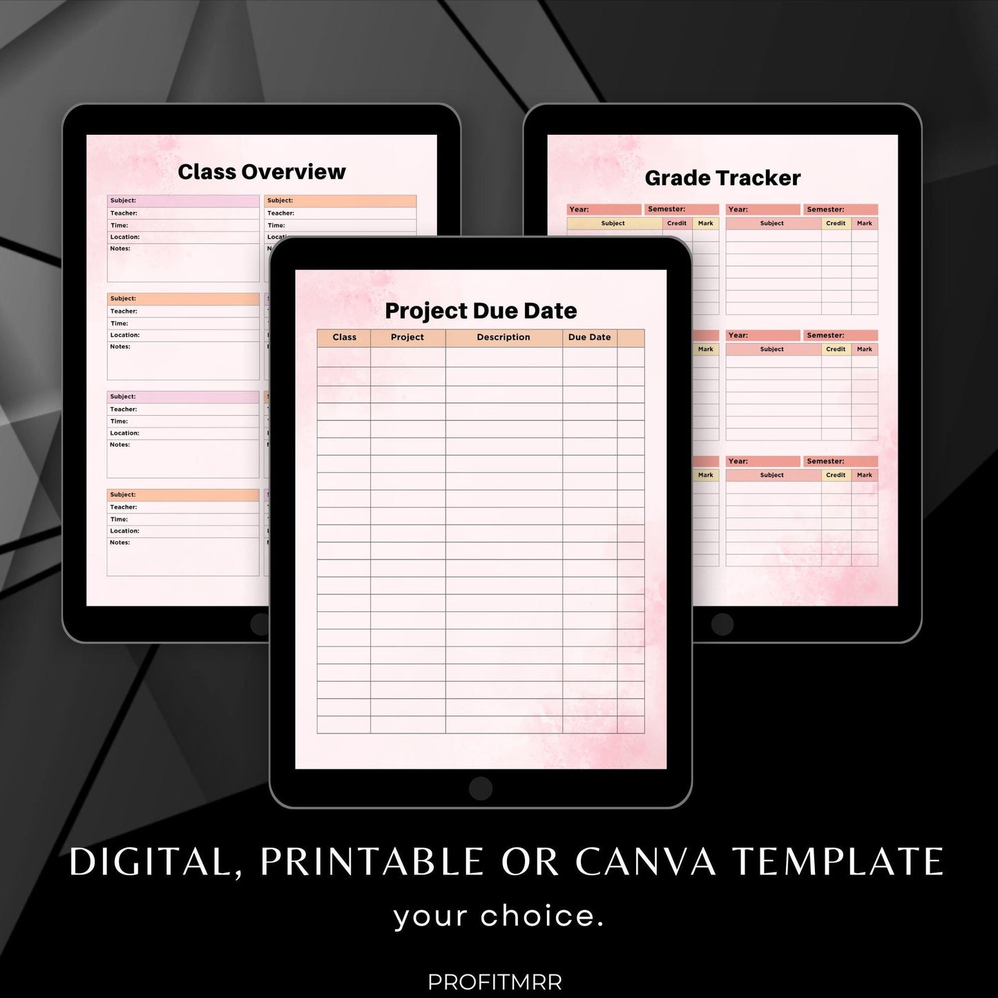 Premium Student Planner PLR & MRR, Plr Canva Templates, Plr Planners, Plr Products Bundle, Plr Bundle Collection, Digital Printable Planners