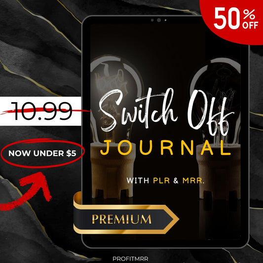 Premium Switch Off Journal PLR & MRR, Plr Canva Templates, Plr Planners,Plr Products Bundle,Plr Bundle Collection,Digital Printable Planners