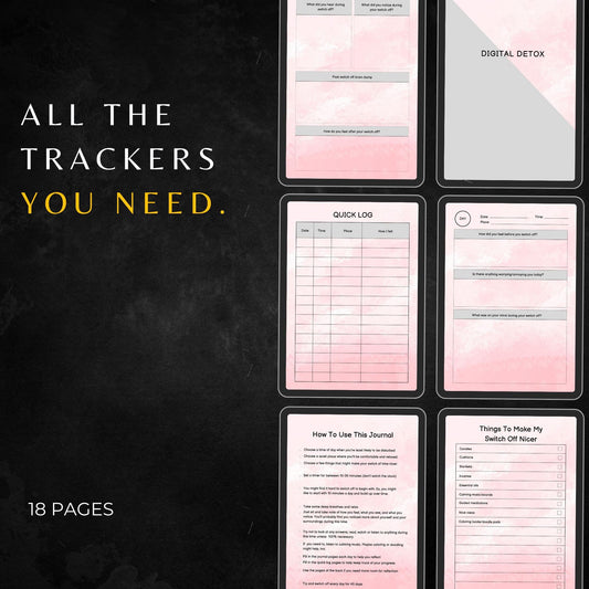 Premium Switch Off Journal PLR & MRR, Plr Canva Templates, Plr Planners,Plr Products Bundle,Plr Bundle Collection,Digital Printable Planners