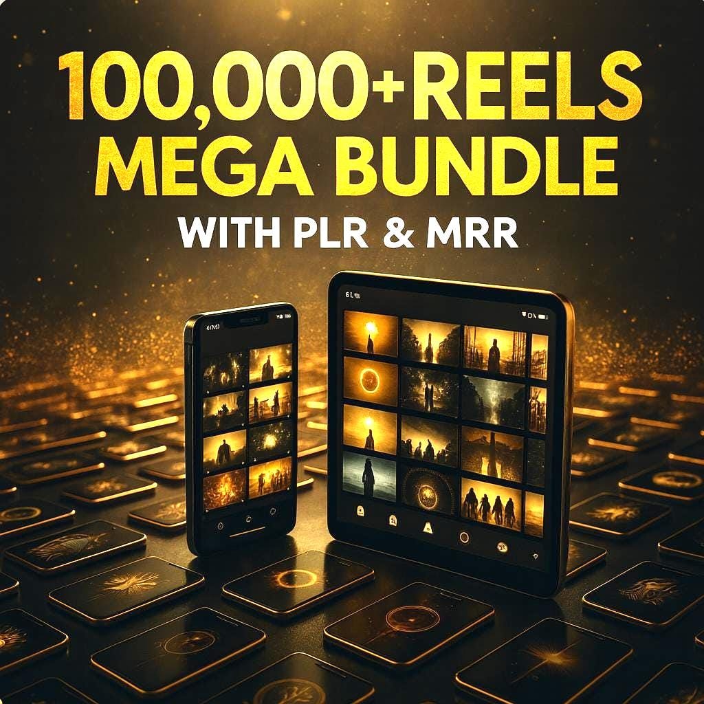 100,000 Reels Bundle Plr Mrr IG reels Motivational Reels Faceless Reels Gym Reels Melanin Reels Mens Faceless Aesthetic Luxury Rich Girl
