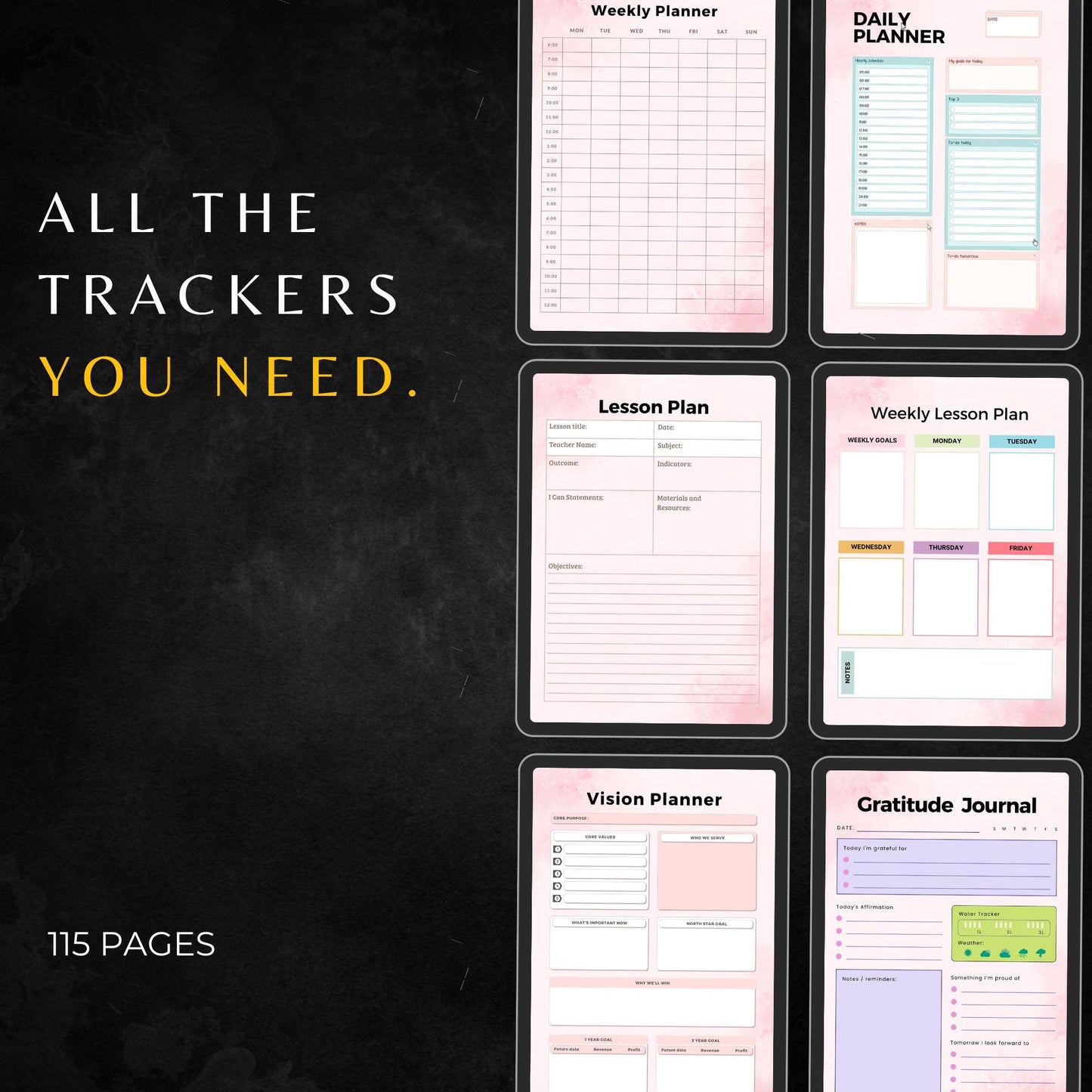 115 Canva Templates PLR & MRR, Canva Templates, Daily Planner, Gratitude Journal, Plr Planners, Weekly Planner, Finance Budget Planner Plr