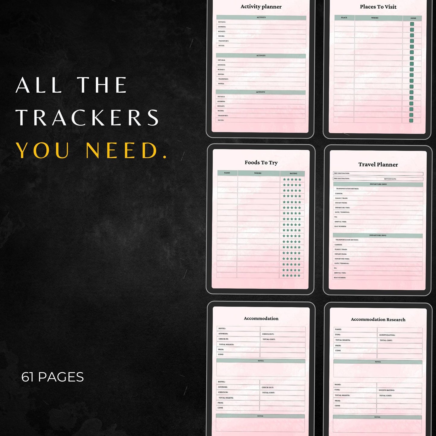 Travel Planner 2025 PLR & MRR, Canva Templates, Activity Planner, Expense Tracker, Budget Tracker, Plr Planners, Monthly Planner Digital plr