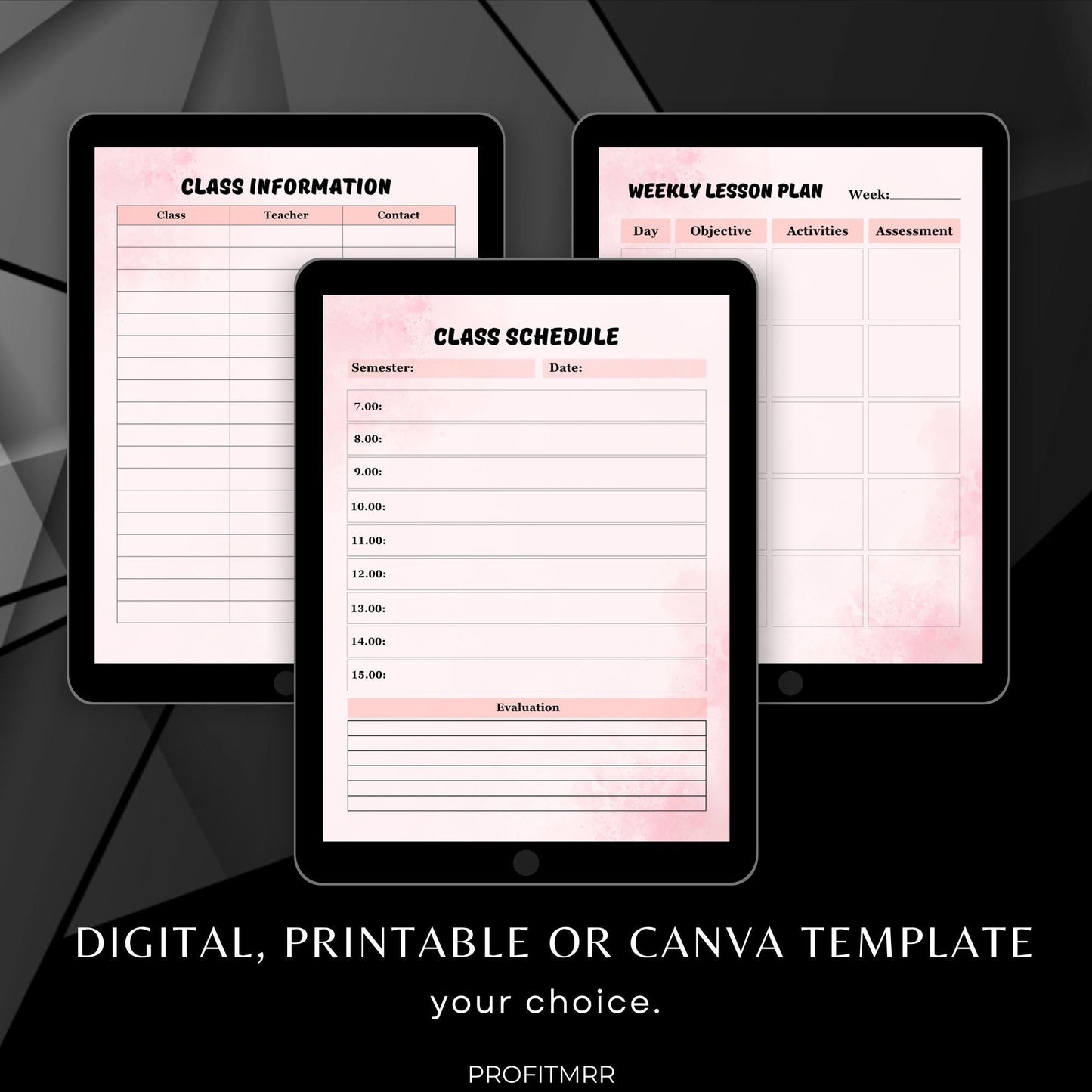 Back To School Planner PLR & MRR, Canva Templates, Plr Planners, To do List, Lesson Tracker, Digital Planner Bundle, Printable Planner Plr