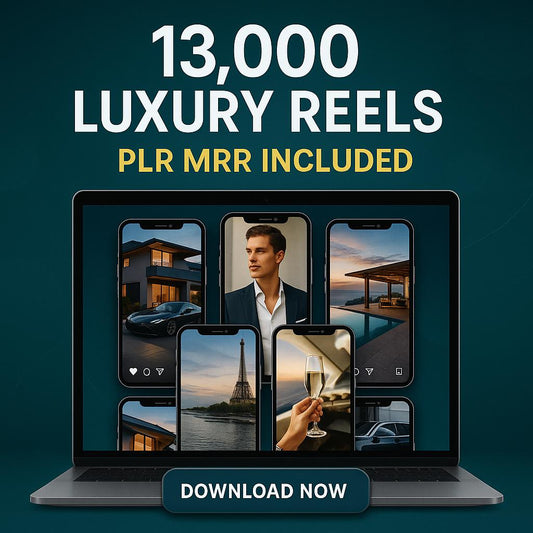 13,000+ Luxury Lifestyle Reels: PLR & MRR, Social Media Content (Digital Download