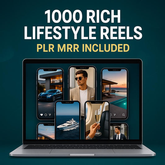 1000+ Rich Lifestyle Reels PLR/MRR: Resellable Social Media Content