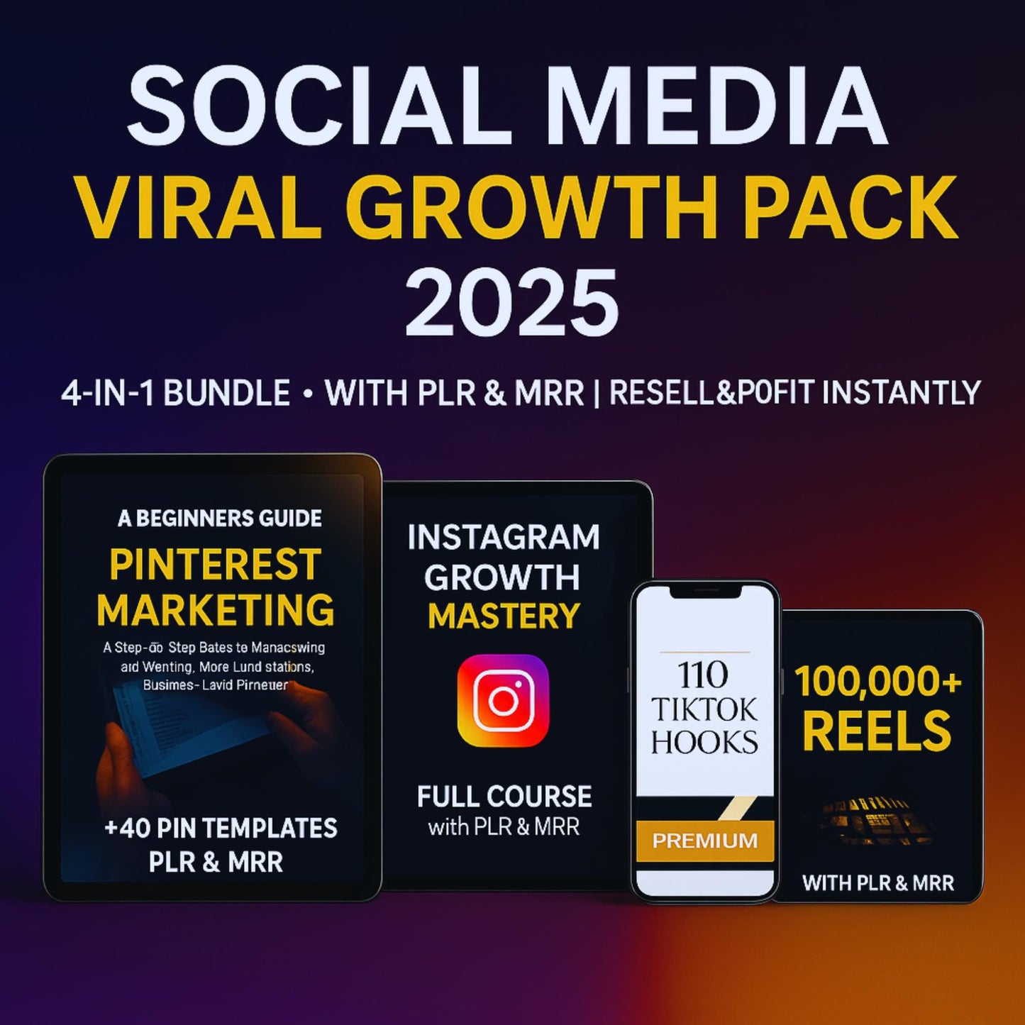 2025 Social Media Empire Pack | 100K Reels + Templates + Guides | PLR & MRR