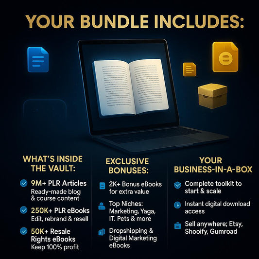 Ultimate 300,000 eBooks Bundle PLR MRR | Digital Products with Resell Rights | Start & Scale Online Business | Instant Access