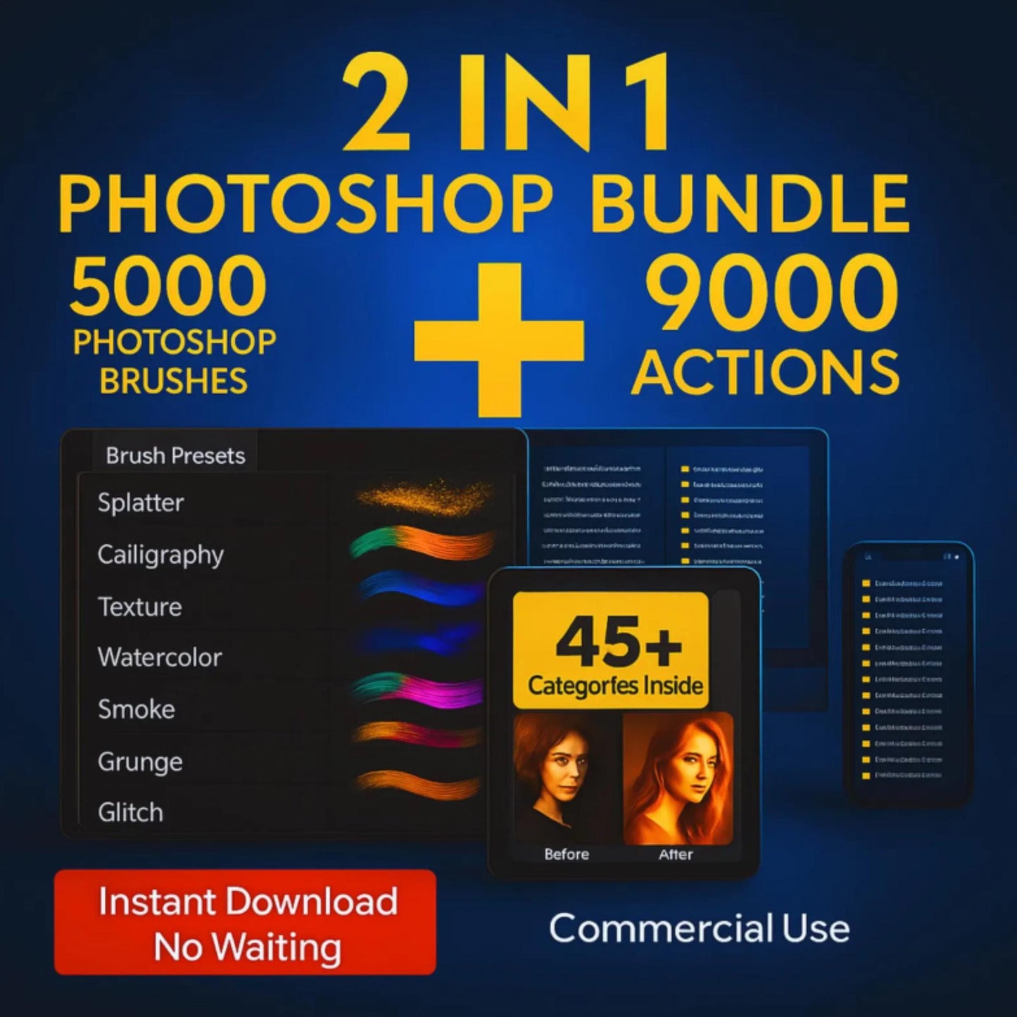 Mega Editor Bundle 2025 PLR MRR, 150,000 Lightroom Presets,Photoshop Brushes, Photoshop Actions, Plr Mrr Editing Bundle, Photography Bundle,