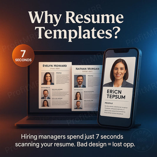 300+ Resume Templates Bundle PLR MRR | Professional CV Templates for Canva & Word | Editable Resell Rights Digital Downloads