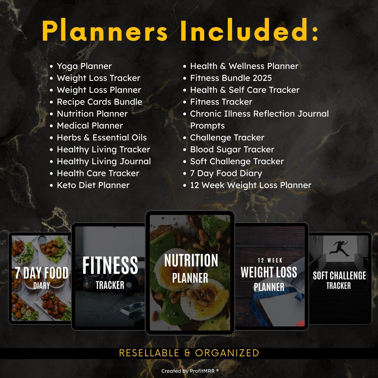 PLR MRR 20+ Sport & Fitness Planners Bundle, Editable Canva Templates, Digital Workout Journals, Resell  Rebrand Fitness Coach Gym Planner