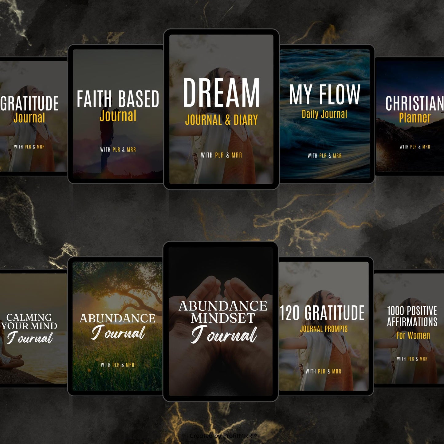 20 Manifestation Planners Bundle | Digital Law of Attraction Journals | Editable Canva Templates | PLR MRR Resell & Rebrand