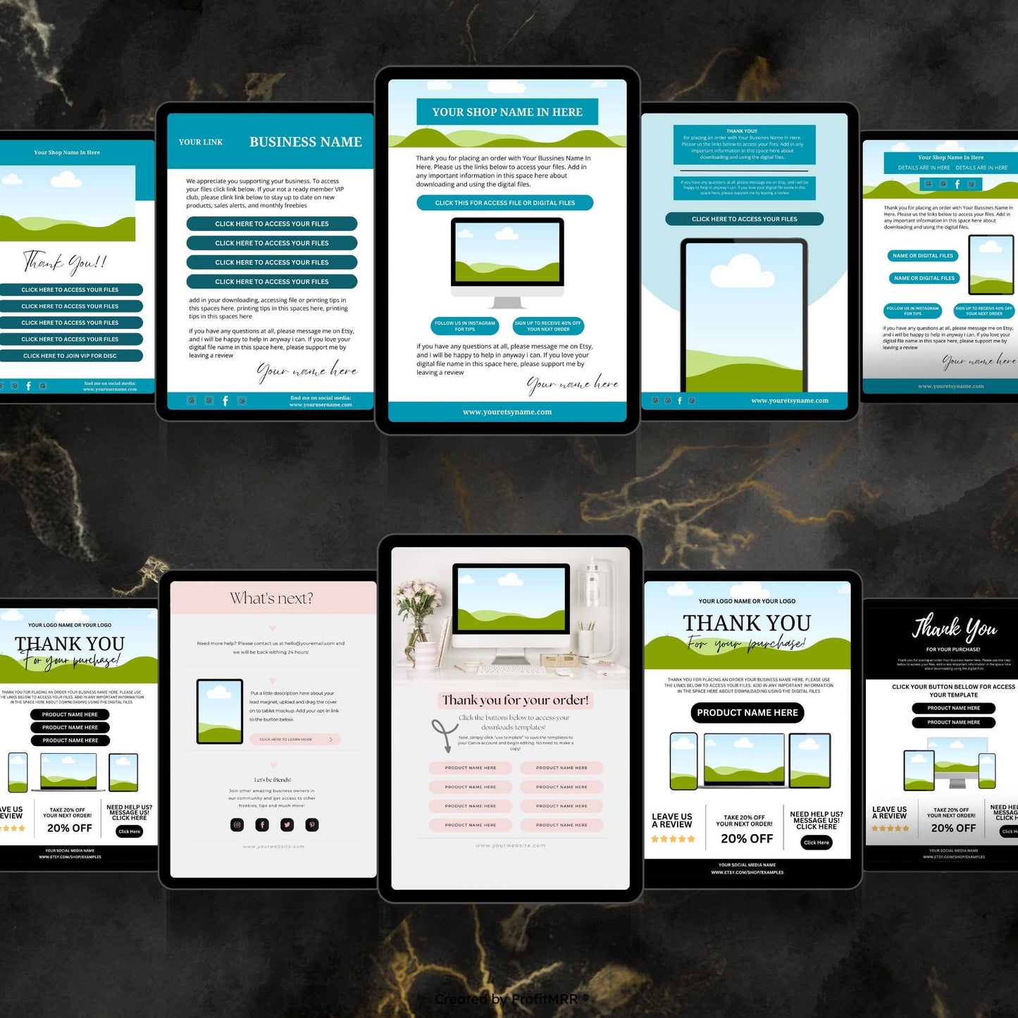 1300+ Etsy Listing Mockup Templates Bundle PLR MRR,Plr Canva Templates, Digital Products Mockups, Planners Journals Invitations Flyers Cards