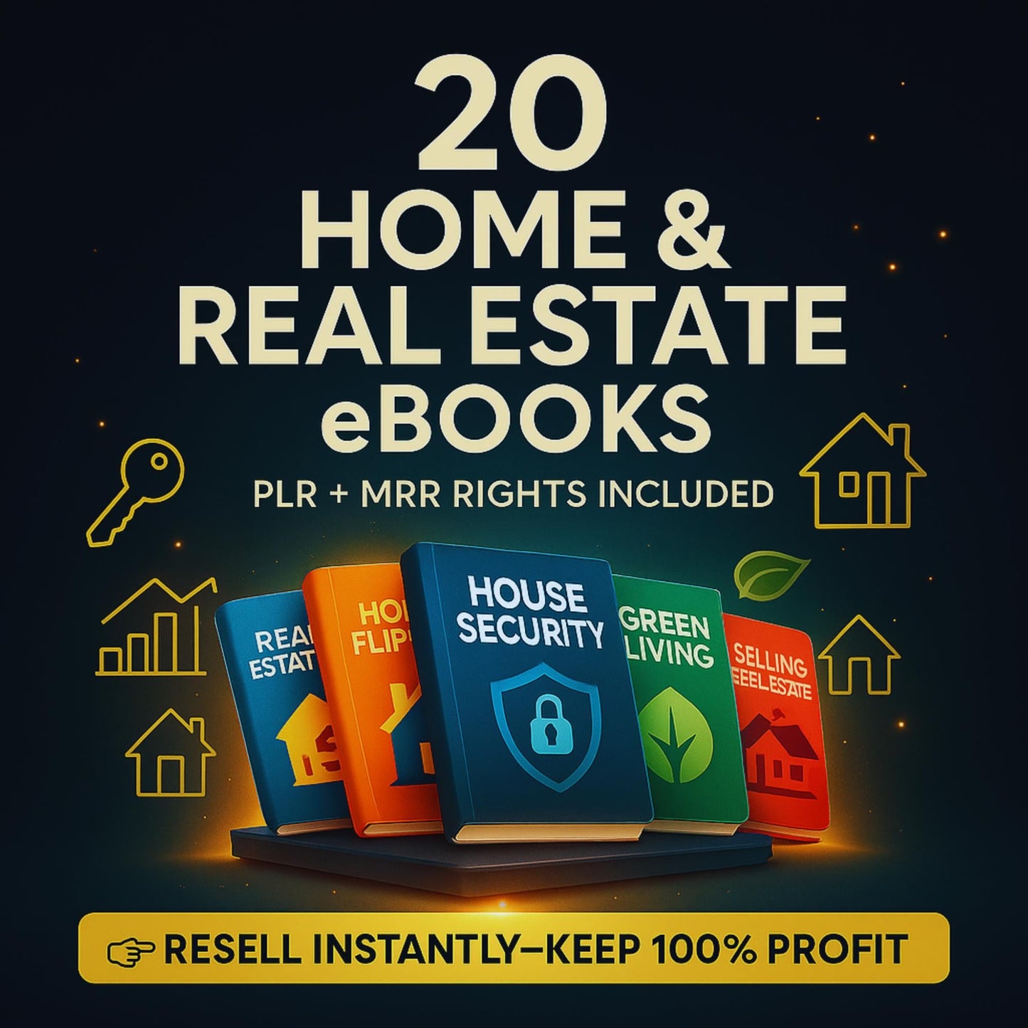 Home Real Estate eBooks Bundle | Property, House Flipping, Eco Living & DIY Guides | PLR MRR Resell Rights, Plr Ebooks, Plr Products Bundle
