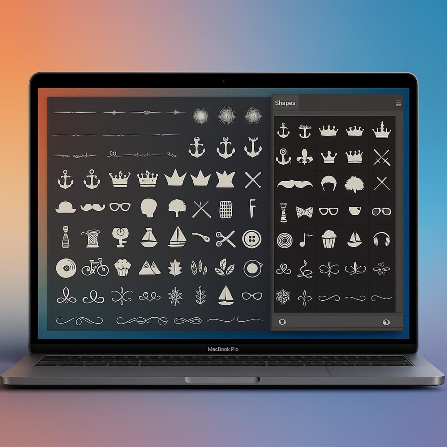 6000+ Photoshop Shapes Bundle PLR MRR, Photoshopo Assets Collection, Photoshop Plr, Plr Products, Ornamental, Frames, Logos, Icons, Animals