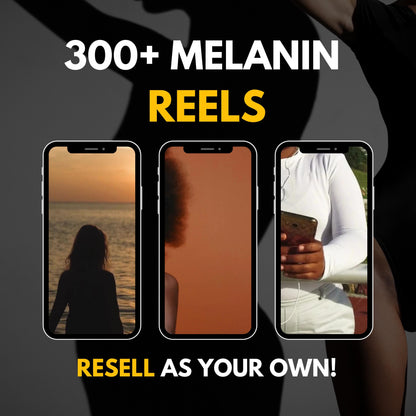 300+ Melanin Faceless Reels with PLR & MRR, Trending Reels, Plr Videos, Mrr Content, Black Content, Aesthetic Reels, Viral Reels, Shorts
