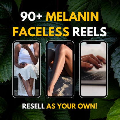 90+ Melanin Faceless Reels with PLR & MRR, Trending Reels, Plr Videos, Mrr Content, Black Content, Aesthetic Reels, Viral Reels, Shorts