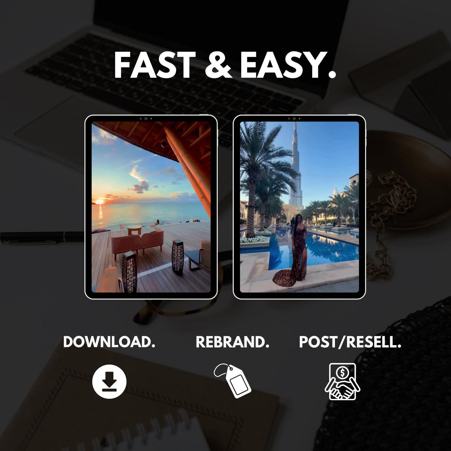 100 Faceless Luxury Reels PLR MRR | Rich Women Instagram Reels Pack, Viral TikTok Video Bundle, Editable Social Media Content