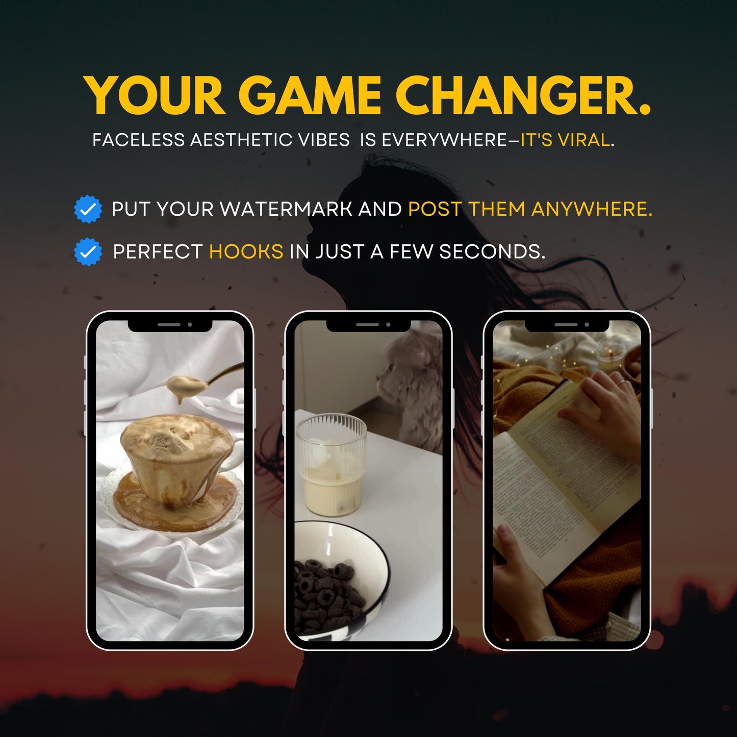 2000+ Faceless Aesthetic Reels Plr Mrr, IG Reels, Faceless Instagram Videos, Aesthetic Videos, Tiktok Reels, Mrr Digital Products