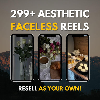 299+ Faceless Aesthetic Reels Plr Mrr, IG Reels, Faceless Instagram Videos, High Quality Aesthetic Videos, Tiktok Reels,Mrr Digital Products