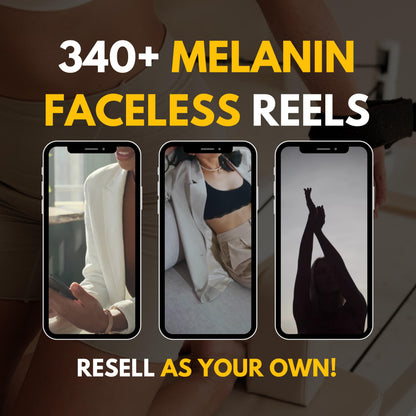 340+ Melanin Faceless Reels with PLR & MRR, Trending Reels, Plr Videos, Mrr Content, Black Content, Aesthetic Reels, Viral Reels, Shorts