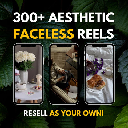300+ Faceless Aesthetic Reels Plr Mrr, IG Reels, Faceless Instagram Videos, High Quality Aesthetic Videos, Tiktok Reels,Mrr Digital Products