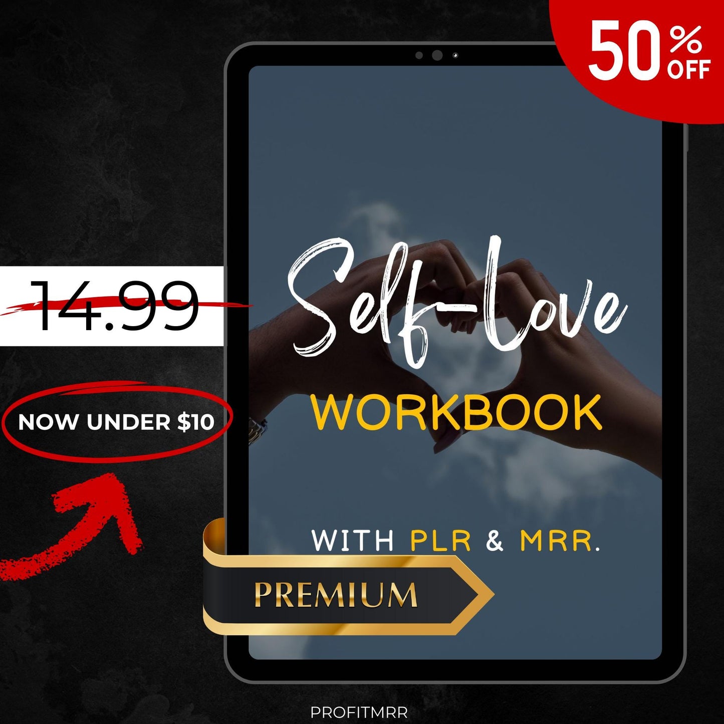 Premium Self Love Workbook with PLR & MRR, Canva Templates, Self Care Tracker, Habit Tracker, Goal Tracker, Digital Planners