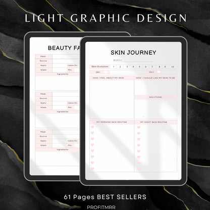 Premium Self Care Planner with PLR & MRR, Canva Templates, Self Care Journal, Habit Tracker, Daily Gratitude, Digital Planners